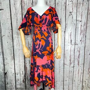 NEW NWT Anthropologie Abel the Label ATL Clare Floral Print High Low Maxi Dress